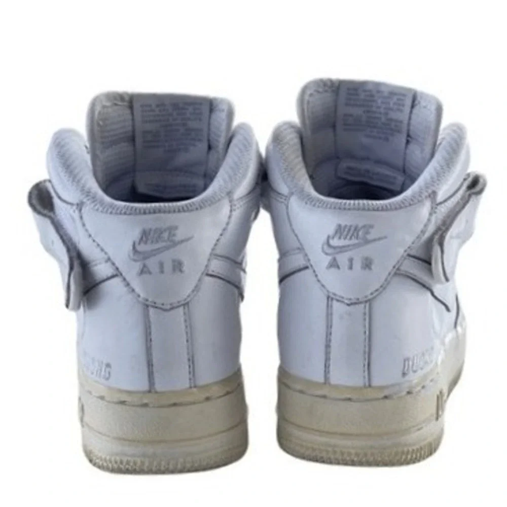 Nike Air Force 1 High NikeiD Custom 2015 White Leather Aged‎ Sole Rare Sz 5.5/7W